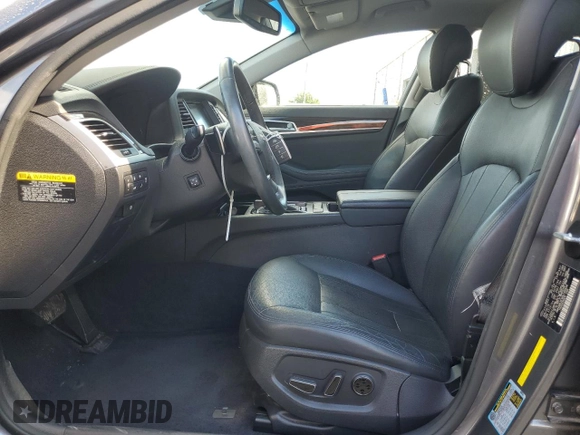 2017 Genesis G80 3.8L with VIN KMHGN4JE9HU168446, listed as a Copart auction lot 80916684 with 83,287 mi miles and Salvage Title. Bid and sale history available at DreamBid. Image 7.