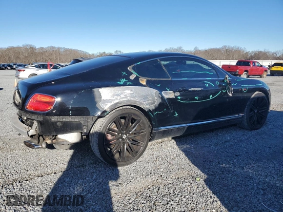 2013 Bentley Continental GT with VIN SCBFC7ZA1DC083628, listed as a Copart auction lot 39359624 with 50,508 mi miles and . Bid and sale history available at DreamBid. Image 3.