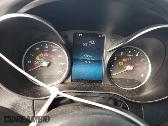 2019 Mercedes-Benz C 300 with VIN 55SWF8DB9KU289367, listed as a Copart auction lot 56539955 with 72,235 mi miles and Salvage title. Bid and sale history available at DreamBid. Image 9.