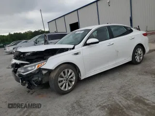 2018 Kia Optima LX with VIN 5XXGT4L3XJG253264, listed as a Copart auction lot 52143655 with 136,592 mi miles and Salvage Title. Bid and sale history available at carsss.com. Image 1.