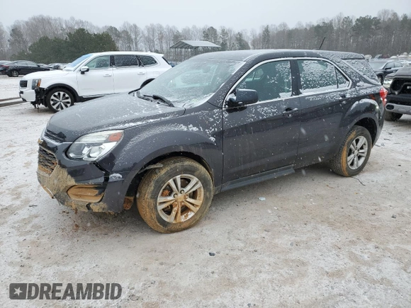 2016 Chevrolet Equinox LS with VIN 2GNALBEK6G6308672, listed as a Copart auction lot 45748275 with 113,115 mi miles and Salvage Title. Bid and sale history available at DreamBid. Image 1.