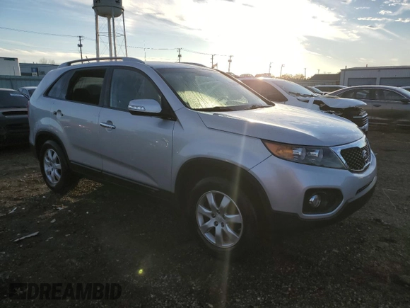 2011 Kia Sorento LX with VIN 5XYKT3A17BG089443, listed as a Copart auction lot 80092684 with 195,916 mi miles and Salvage Title. Bid and sale history available at carsss.com. Image 4.