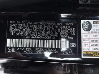 2022 Toyota Mirai XLE with VIN JTDAAAAA8NA005110, listed as a IAAI auction lot 41174928 with 30,151 mi miles and . Bid and sale history available at DreamBid. Image 9.