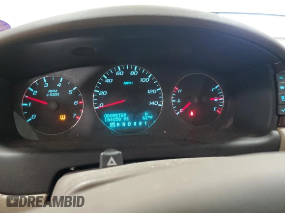 2008 Chevrolet Impala LT with VIN 2G1WT58KX81335621, listed as a Copart auction lot 52862045 with 184,058 mi miles and Salvage Title. Bid and sale history available at DreamBid. Image 9.