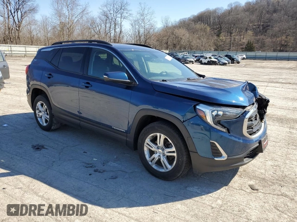 2019 GMC Terrain SLE with VIN 3GKALTEV6KL355704, listed as a Copart auction lot 50645875 with 75,463 mi miles and Salvage Title. Bid and sale history available at DreamBid. Image 4.