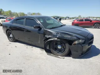 2014 Dodge Charger Police with VIN 2C3CDXAG3EH207883, listed as a Copart auction lot 52554715 with 153,109 mi miles and Salvage Title. Bid and sale history available at carsss.com. Image 4.
