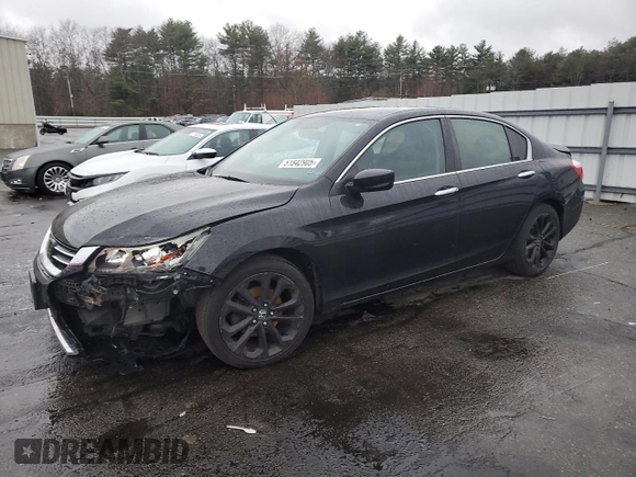 2014 Honda Accord Sport with VIN 1HGCR2F53EA091964, listed as a Copart auction lot 51842905 with 143,335 mi miles and Salvage Title. Bid and sale history available at DreamBid. Image 1.