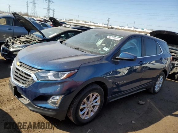 2021 Chevrolet Equinox LT with VIN 3GNAXKEV9ML392797, listed as a Copart auction lot 48789045 with 47,156 mi miles and Salvage Title. Bid and sale history available at DreamBid. Image 1.