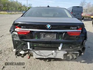 2016 BMW 7 Series 750i xDrive with VIN WBA7F2C54GG416180, listed as a Copart auction lot 53436305 with 73,009 mi miles and Salvage Title. Bid and sale history available at carsss.com. Image 6.