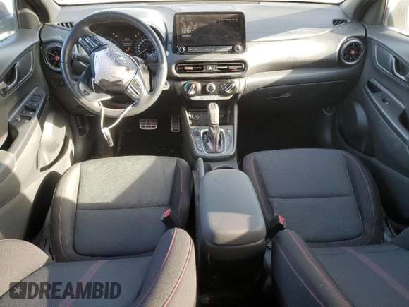 2023 Hyundai Kona N Line with VIN KM8K3CA30PU992830, listed as a Copart auction lot 85872864 with 32,365 mi miles and Salvage Title. Bid and sale history available at carsss.com. Image 8.