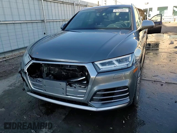 2018 Audi SQ5 Premium Plus with VIN WA1A4AFY1J2150081, listed as a Copart auction lot 42928885 with 54,757 mi miles and Salvage Title. Bid and sale history available at DreamBid. Image 14.