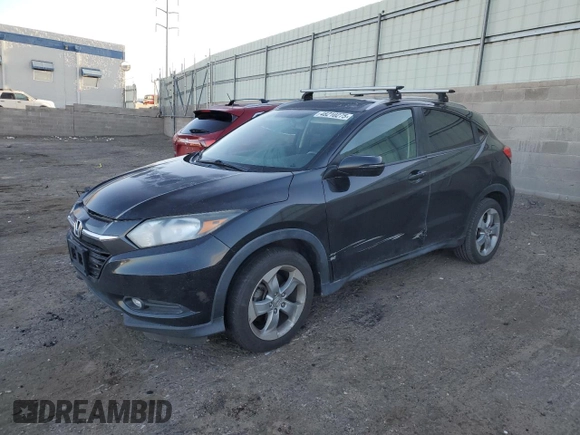2016 Honda HR-V EX-L w/Navi with VIN 3CZRU6H73GM757539, listed as a Copart auction lot 48210275 with 0 mi miles and Salvage Title. Bid and sale history available at carsss.com. Image 1.