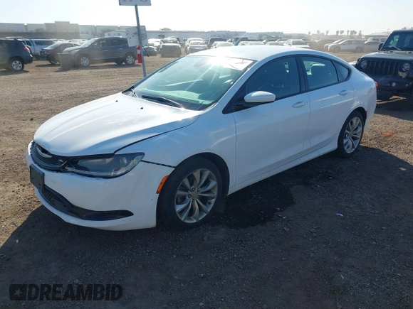 2015 Chrysler 200 S with VIN 1C3CCCBB2FN665650, listed as a IAAI auction lot 41616172 with 140,747 mi miles. Bid and sale history available at carsss.com. Image 2.