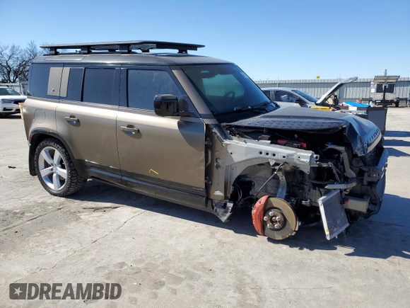 2022 Land Rover Defender with VIN SALEX7RU4N2064840, listed as a Copart auction lot 47654755 with 20,633 mi miles and Salvage title. Bid and sale history available at DreamBid. Image 4.