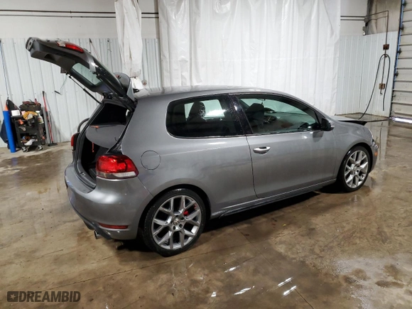 2013 Volkswagen GTI with VIN WVWFV7AJ8DW012833, listed as a Copart auction lot 46667255 with 106,973 mi miles and Salvage Title. Bid and sale history available at carsss.com. Image 3.