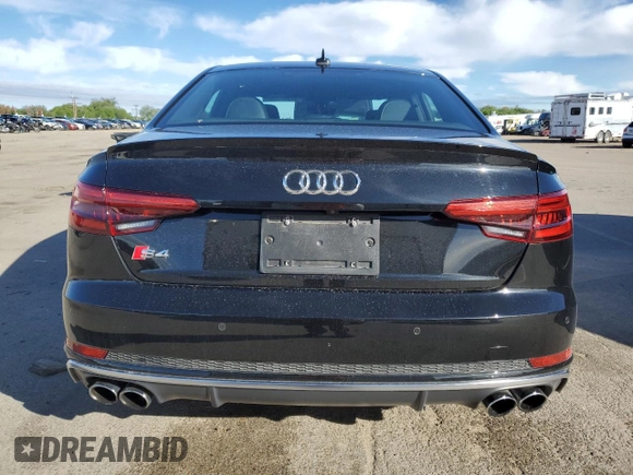 2018 Audi S4 Premium Plus with VIN WAUB4AF46JA002373, listed as a Copart auction lot 55947734 with 65,041 mi miles and Salvage Title. Bid and sale history available at carsss.com. Image 6.