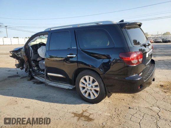 2020 Toyota Sequoia Platinum with VIN 5TDDY5G1XLS177159, listed as a Copart auction lot 70465144 with 0 mi miles and Salvage Title. Bid and sale history available at carsss.com. Image 2.