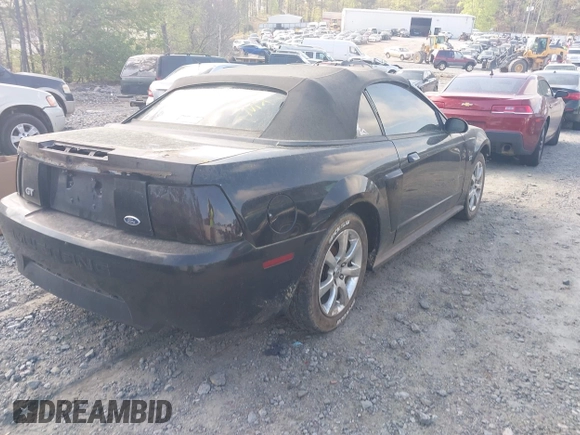 2003 Ford Mustang GT Deluxe with VIN 1FAFP45XX3F341089, listed as a IAAI auction lot 41960011 with 1 mi miles. Bid and sale history available at carsss.com. Image 4.