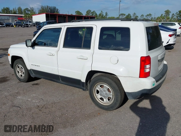 2014 Jeep Patriot Sport with VIN 1C4NJPBBXED671220, listed as a IAAI auction lot 42163245 with 216,848 mi miles. Bid and sale history available at carsss.com. Image 3.
