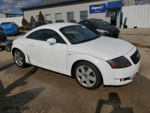 2002 Audi TT with VIN TRUSC28N221041888, listed as a Copart auction lot 46517405 with 122,009 mi miles and Salvage Title. Bid and sale history available at carsss.com. Image 4.