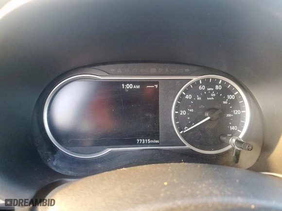 2020 Nissan Kicks SV with VIN 3N1CP5CV5LL484299, listed as a Copart auction lot 53081645 with 77,315 mi miles and Salvage Title. Bid and sale history available at carsss.com. Image 9.