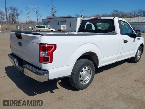 2018 Ford F-150 XL with VIN 1FTMF1CB7JKC77821, listed as a IAAI auction lot 41837002 with 128,867 mi miles. Bid and sale history available at carsss.com. Image 4.