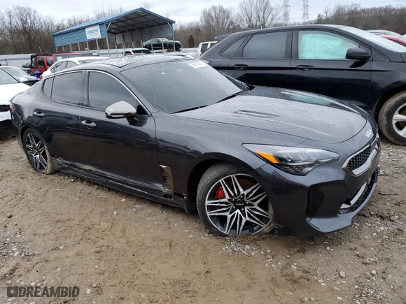 2022 Kia Stinger GT1 with VIN KNAE45LC3N6122284, listed as a Copart auction lot 39411464 with 37,891 mi miles and Salvage Title. Bid and sale history available at carsss.com. Image 4.
