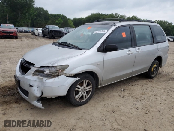 2005 Mazda MPV LX with VIN JM3LW28J450546738, listed as a Copart auction lot 57106865 with 152,316 mi miles and Clean title. Bid and sale history available at DreamBid. Image 1.