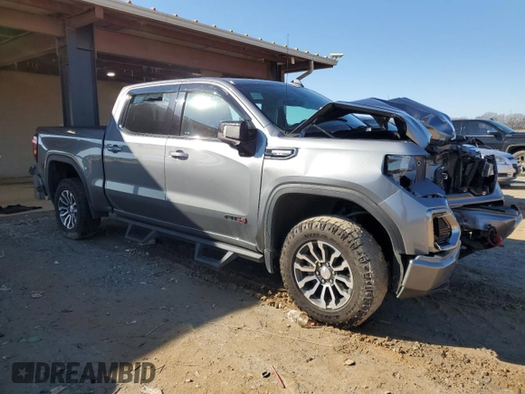 2021 GMC Sierra 1500 AT4 with VIN 1GTP9EEL8MZ209878, listed as a Copart auction lot 43630505 with 61,755 mi miles and Salvage Title. Bid and sale history available at carsss.com. Image 4.