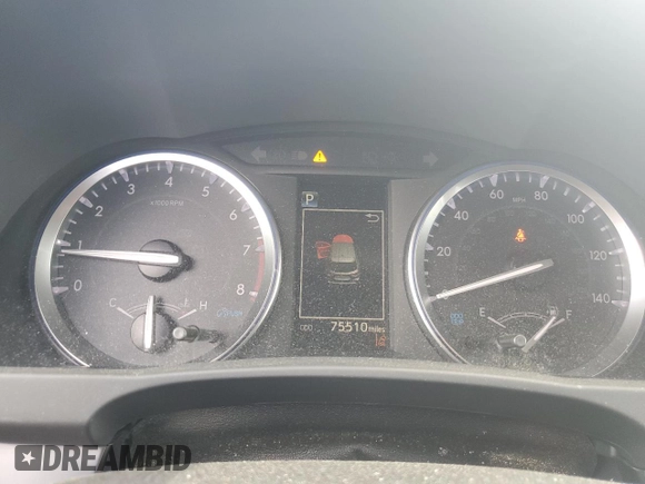 2019 Toyota Highlander SE with VIN 5TDJZRFH5KS602615, listed as a Copart auction lot 61910975 with 75,510 mi miles and Salvage title. Bid and sale history available at DreamBid. Image 9.