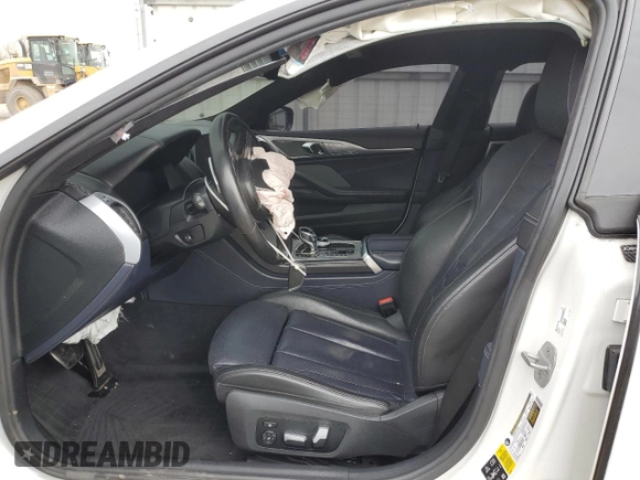 2020 BMW 8 Series M850i with VIN WBAGV8C00LCD80972, listed as a Copart auction lot 46907745 with Not provided miles and Salvage title. Bid and sale history available at DreamBid. Image 7.