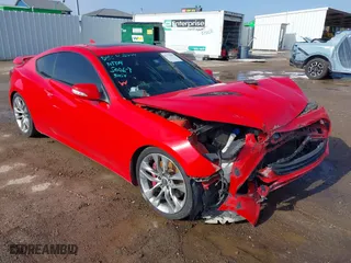2013 Hyundai Genesis Coupe 3.8 R-Spec with VIN KMHHU6KJ9DU113004, listed as a IAAI auction lot 41127695 with 138,921 mi miles. Bid and sale history available at carsss.com. Image 1.