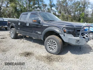 2014 Ford F-150 XL with VIN 1FTFW1ET4EFB12970, listed as a Copart auction lot 45602265 with 197,826 mi miles and Salvage Title. Bid and sale history available at DreamBid. Image 4.