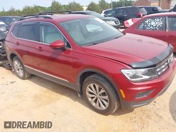 2018 Volkswagen Tiguan SEL with VIN 3VV3B7AX9JM054814, listed as a IAAI auction lot 42394400 with 92,160 mi miles and . Bid and sale history available at DreamBid. Image 1.
