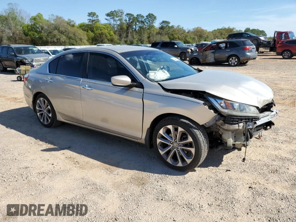 2013 Honda Accord Sport with VIN 1HGCR2F51DA075602, listed as a Copart auction lot 50465775 with 99,089 mi miles and Salvage Title. Bid and sale history available at DreamBid. Image 4.