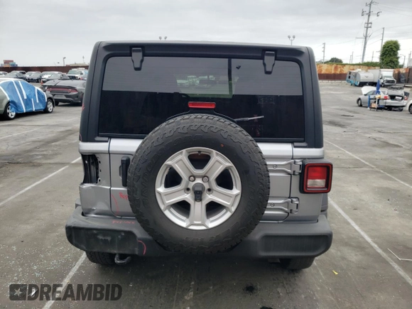 2021 Jeep Wrangler Unlimited Willys with VIN 1C4HJXDN2MW515423, listed as a Copart auction lot 55678745 with 42,169 mi miles and Salvage Title. Bid and sale history available at DreamBid. Image 6.