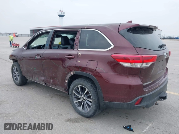 2019 Toyota Highlander SE with VIN 5TDJZRFH8KS993713, listed as a IAAI auction lot 42021246 with 122,078 mi miles and . Bid and sale history available at DreamBid. Image 3.