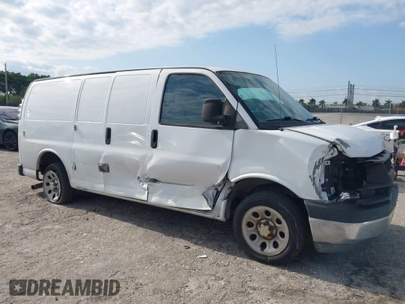 2014 Chevrolet Express Cargo Van with VIN 1GCSGAFX2E1121841, listed as a IAAI auction lot 42028712 with 164,768 mi miles. Bid and sale history available at carsss.com. Image 6.