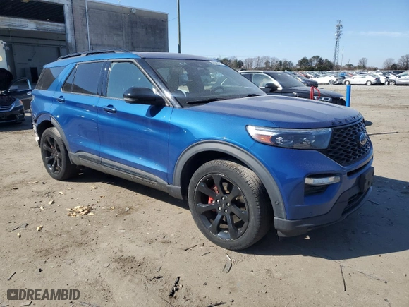 2020 Ford Explorer ST with VIN 1FM5K8GC4LGC23373, listed as a Copart auction lot 46676125 with 79,078 mi miles and Salvage Title. Bid and sale history available at carsss.com. Image 4.