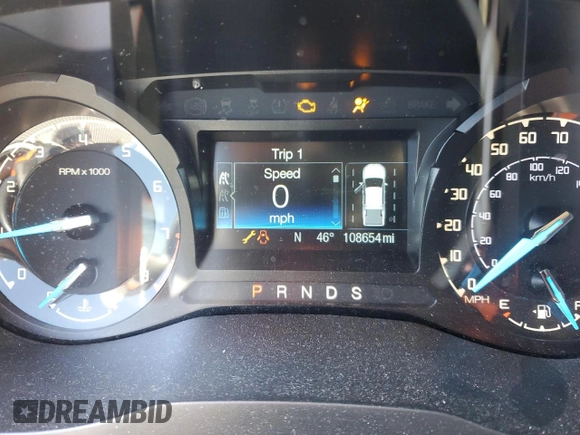 2019 Ford Ranger XL with VIN 1FTER4EH1KLA79875, listed as a Copart auction lot 45142505 with 108,654 mi miles and Salvage Title. Bid and sale history available at DreamBid. Image 9.