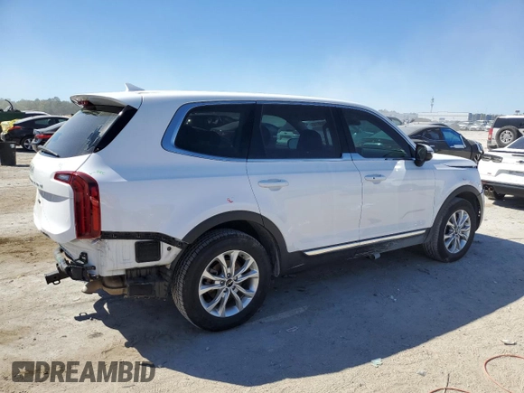2022 Kia Telluride LX with VIN 5XYP2DHC1NG292886, listed as a Copart auction lot 50058115 with 51,235 mi miles and Salvage title. Bid and sale history available at DreamBid. Image 3.
