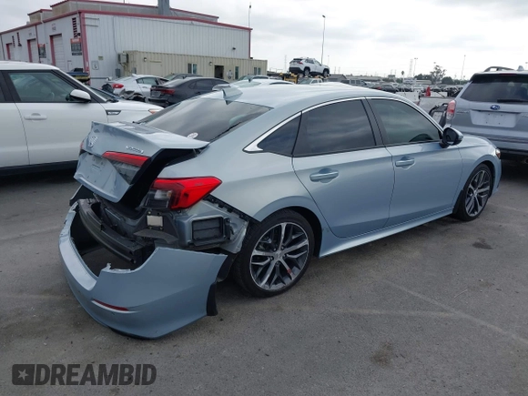 2022 Honda Civic Sedan Touring with VIN 2HGFE1F93NH328556, listed as a IAAI auction lot 39760314 with 24,564 mi miles. Bid and sale history available at carsss.com. Image 4.