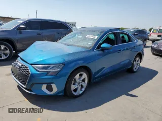 2022 Audi A3 Premium with VIN WAUAUDGY8NA103550, listed as a Copart auction lot 63208433 with 0 mi miles. Bid and sale history available at carsss.com. Image 1.