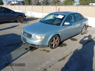 2004 Audi A4 1.8T with VIN WAUJC68E64A080352, listed as a IAAI auction lot 41635920 with 112,228 mi miles. Bid and sale history available at carsss.com. Image 2.
