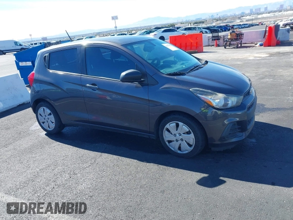 2016 Chevrolet Spark LS with VIN KL8CB6SAXGC630125, listed as a IAAI auction lot 41697932 with 156,907 mi miles. Bid and sale history available at carsss.com. Image 1.