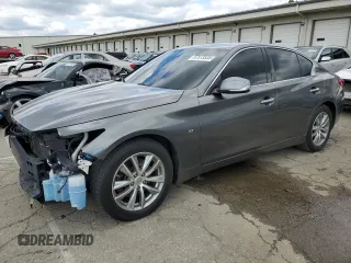 2015 Infiniti Q50 Premium with VIN JN1BV7ARXFM422264, listed as a Copart auction lot 57973535 with 130,505 mi miles and Salvage title. Bid and sale history available at DreamBid. Image 1.