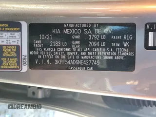 2022 Kia Forte GT-Line with VIN 3KPF54AD6NE427749, listed as a Copart auction lot 49608115 with 49,520 mi miles and Non Repairable. Bid and sale history available at carsss.com. Image 13.