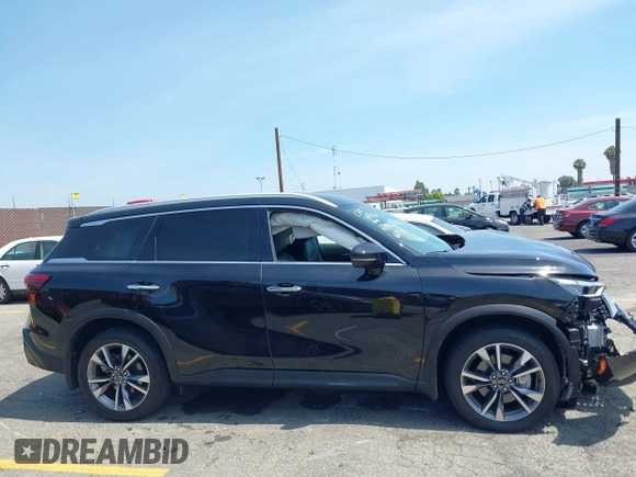 2023 Infiniti QX60 Luxe with VIN 5N1DL1FR2PC332501, listed as a IAAI auction lot 42486078 with 5,842 mi miles and . Bid and sale history available at DreamBid. Image 13.