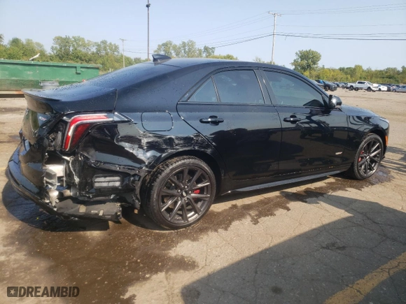 2022 Cadillac CT4-V with VIN 1G6DH5RL1N0114622, listed as a Copart auction lot 71291434 with NaN miles and Non Repairable. Bid and sale history available at carsss.com. Image 3.