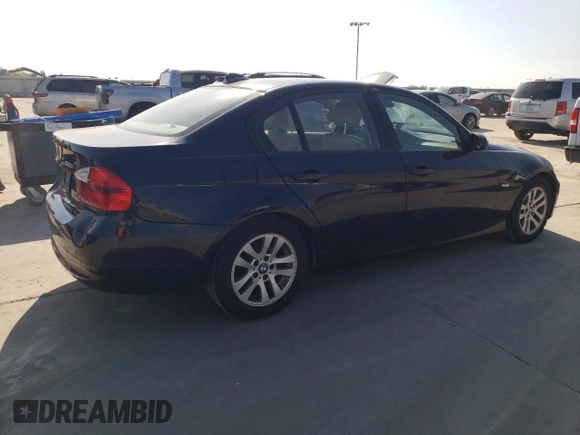 2007 BMW 3 Series 328i with VIN WBAVA33547KX81497, listed as a Copart auction lot 52228215 with 74,123 mi miles and Salvage Title. Bid and sale history available at carsss.com. Image 3.
